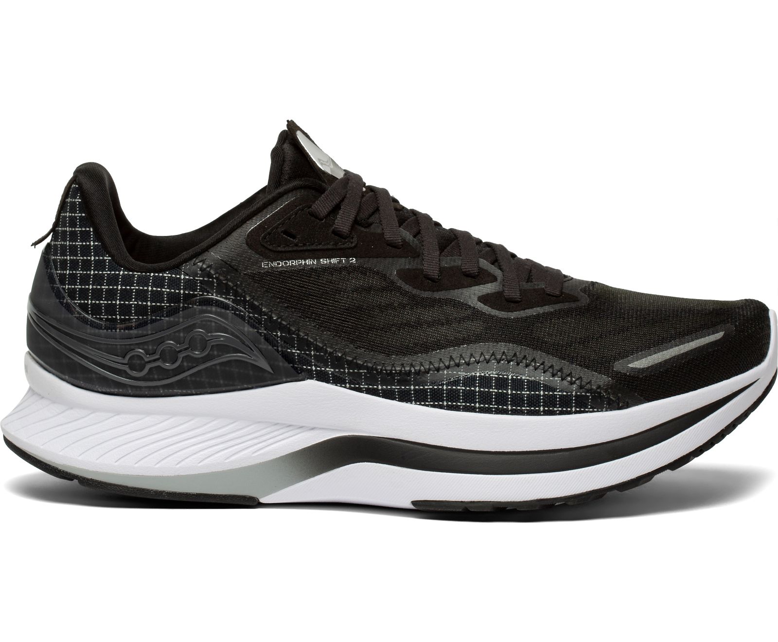 Men\'s Saucony Endorphin Shift 2 Running Shoes Black / White | Singapore 471EBCX